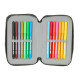 Estuche Escolar con Accesorios Munich Topo Negro 12.5 x 19.5 x 4 cm 29 Piezas