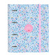 Carpeta de anillas Vicky Martín Berrocal Paraíso Azul Rosa 27 x 32 x 3.5 cm