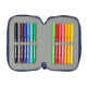 Double Pencil Case Harry Potter Captain Navy Blue 12.5 x 19.5 x 4 cm Double Pencil Case 29 Pieces