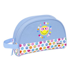 Neceser de Viaje Smiley Joyful Multicolor Azul claro Reciclable 28 x 18 x 10 cm