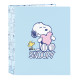 Carpeta de anillas Snoopy Love Azul A4 27 x 33 x 6 cm