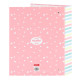 Carpeta de anillas BlackFit8 Globitos Rosa A4 27 x 33 x 6 cm