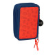 Estuche Escolar con Accesorios Super Mario Trick Rojo Azul oscuro 12,5 x 19,5 x 5,5 cm 37 Piezas