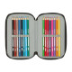 Estuche Escolar con Accesorios The Avengers Vendetta Negro 12,5 x 19,5 x 5,5 cm 37 Piezas
