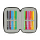 Estuche Escolar con Accesorios The Avengers Vendetta Negro 12,5 x 19,5 x 5,5 cm 37 Piezas