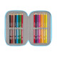 Estuche Escolar con Accesorios Snoopy Love Azul 12,5 x 19,5 x 5,5 cm 37 Piezas