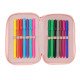 School Case with Accessories Lilo & Stitch Beach Pink 12,5 x 19,5 x 5,5 cm 37 Pieces
