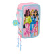 Estuche Escolar con Accesorios Barbie Painterly Rosa Azul cielo 12,5 x 19,5 x 5,5 cm 37 Piezas