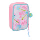 Estuche Escolar con Accesorios Barbie Painterly Rosa Azul cielo 12,5 x 19,5 x 5,5 cm 37 Piezas