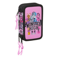 Estuche Escolar con Accesorios Monster High Drama Multicolor 12,5 x 19,5 x 5,5 cm 37 Piezas