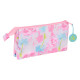 Portatodo Triple Barbie Painterly Rosa Azul cielo 22 x 12 x 3 cm