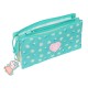 Portatodo Triple Peppa Pig Pretty flowers Amarillo Menta 22 x 12 x 3 cm