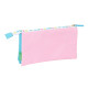 Portatodo Triple Benetton Unique Rosa Turquesa 22 x 12 x 3 cm