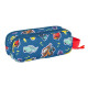 Portatodo Doble Cars Racing Azul marino 21 x 8 x 6 cm