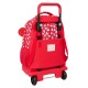 Mochila Escolar con Ruedas Hello Kitty Iconic Blanco Rojo 33 x 45 x 22 cm