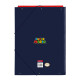 Ring binder Super Mario Trick Red Dark blue A4 26 x 33.5 x 2.5 cm