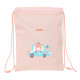 Bolsa Mochila con Cuerdas Safta Jirafa Coral 26 x 34 x 1 cm