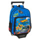 Mochila Escolar con Ruedas Hot Wheels Let's race Azul Negro 27 x 33 x 10 cm