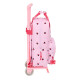 Mochila Escolar con Ruedas Minnie Mouse Naive Rosa 20 x 28 x 8 cm