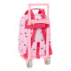 Mochila Escolar con Ruedas Minnie Mouse Naive Rosa 20 x 28 x 8 cm
