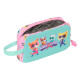 Holdall SuperKitties Pink Turquoise 21,5 x 12 x 6,5 cm