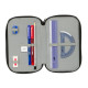 Plumier Triple Hot Wheels Let's race Azul Negro 12,5 x 19,5 x 5,5 cm 37 Piezas