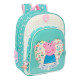 School Bag Peppa Pig Pretty flowers Yellow Mint 26 x 34 x 11 cm