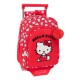 Mochila Escolar con Ruedas Hello Kitty Iconic Blanco Rojo 26 x 11 x 67 cm 26 x 34 x 11 cm