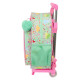 Mochila Escolar con Ruedas Disney Princess Bloom Verde Rosa 26 x 11 x 67 cm 26 x 34 x 11 cm