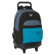 Mochila Escolar con Ruedas BlackFit8 California Azul Negro 33 x 45 x 22 cm