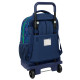 Mochila Escolar con Ruedas Benetton Damero Azul marino 33 x 45 x 22 cm