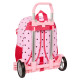 Mochila Escolar con Ruedas Minnie Mouse Naive Rosa 33 x 42 x 14 cm