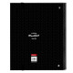 Carpeta de anillas BlackFit8 Old school Negro Gris 27 x 32 x 3.5 cm