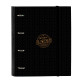 Carpeta de anillas BlackFit8 Old school Negro Gris 27 x 32 x 3.5 cm