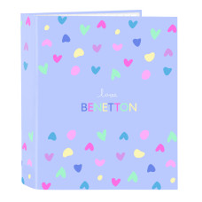 Carpeta de anillas Benetton Lila Lila A4 27 x 33 x 6 cm