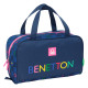 Neceser de Viaje Benetton Damero Azul marino 31 x 14 x 19 cm