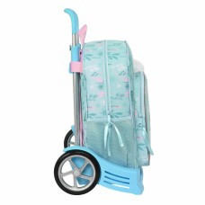 Mochila Escolar Frozen One heart Verde Turquesa 33 x 42 x 14 cm