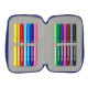 Plumier Doble F.C. Barcelona Granate Azul marino 12.5 x 19.5 x 4 cm 28 piezas