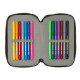 Triple Pencil Case Real Madrid C.F. White Grey 12,5 x 19,5 x 5,5 cm 36 Pieces