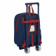 Mochila Escolar con Ruedas 805 F.C. Barcelona M280 Granate Azul marino