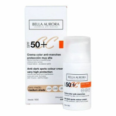 Corrector Antimanchas CC Cream Bella Aurora Tono Medio Spf 50 (30 ml)