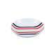 Dinnerware Set Beverly Hills Polo Club Blue Red Porcelain Stripes 12 Pieces