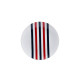 Dinnerware Set Beverly Hills Polo Club Blue Red Porcelain Stripes 12 Pieces