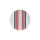 Dinnerware Set Beverly Hills Polo Club Blue Red Porcelain Stripes 12 Pieces