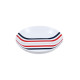 Dinnerware Set Beverly Hills Polo Club Blue Red Porcelain Stripes 12 Pieces