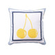 Cojín Benetton Amarillo Blanco Cerezas 40 x 40 cm Cuadrado