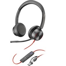 Auriculares con Micrófono Poly Blackwire 8225 Negro