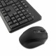 Keyboard and Mouse CoolBox COO-KTR-02W Spanish Qwerty Wireless Black Spanish QWERTY