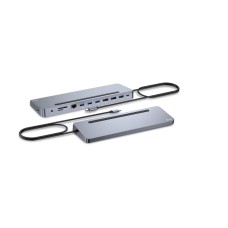 Hub USB-C i-Tec C31FLAT2PDPRO Plateado