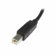 Cable USB A a USB B Startech USB2HAB5M            Negro